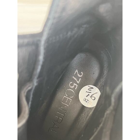 275 Central BLK Suede Leather Combat Lace Up Boots - Picture 6 of 8